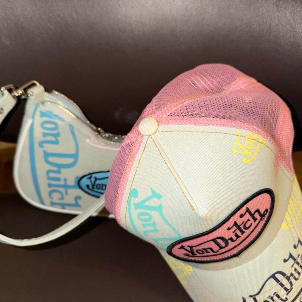 Von Dutch Multi-Logo Denim Handbag